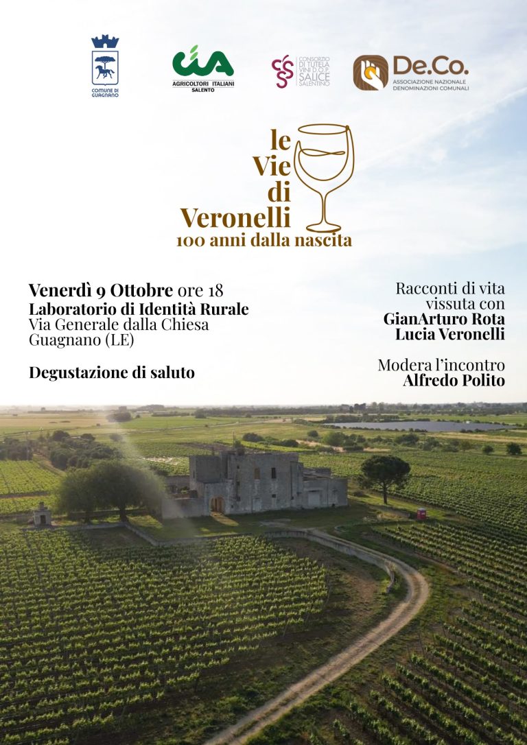 “Le Vie di Veronelli”: Guagnano accoglie la famiglia Veronelli per celebrare il centenario